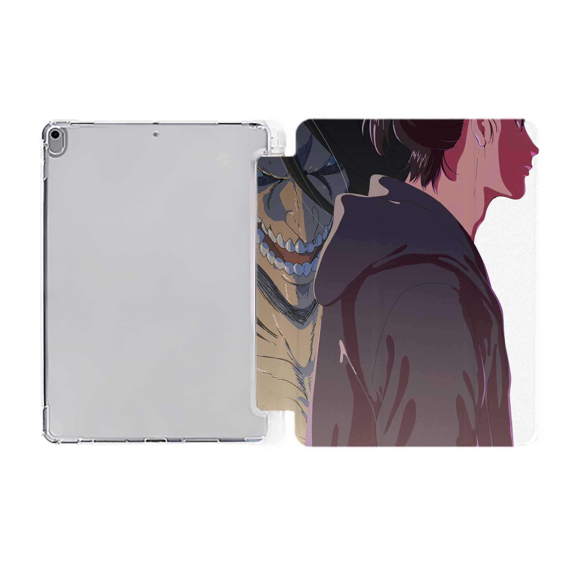 （画像用） 進撃の巨人 Attack on Titan IPad ケース ペン収納付き 三つ折りスタンド PUレザー×シリコン 対応機種9.5/10.5/10.9インチ